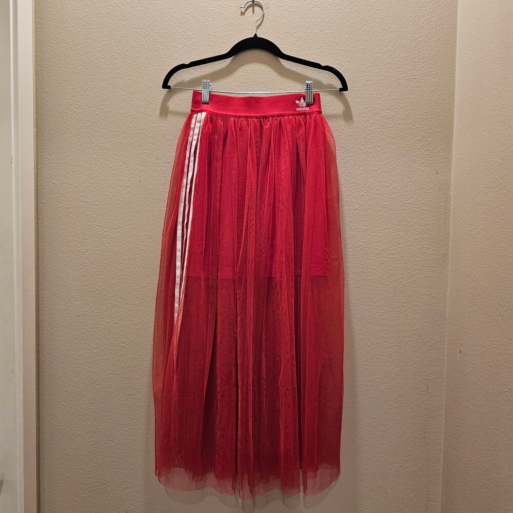 Adidas Originals Red Tulle Skirt Size XS - Picture 2 of 9